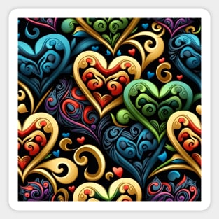 Colorful Hearts Sticker